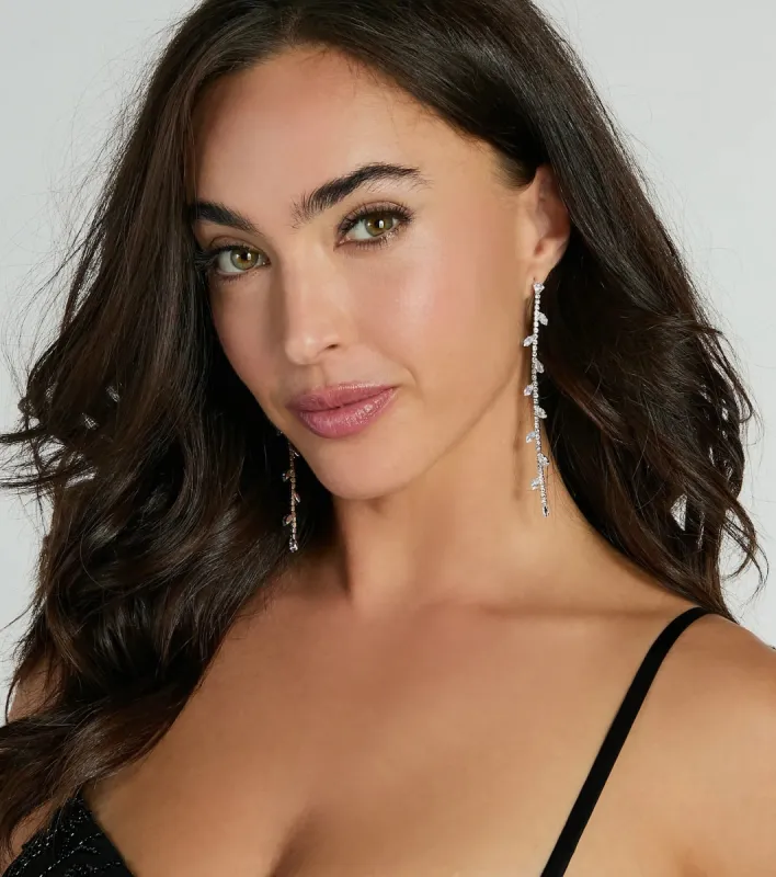 Distinct Charm Cubic Zirconia Linear Earrings sold by Windsor