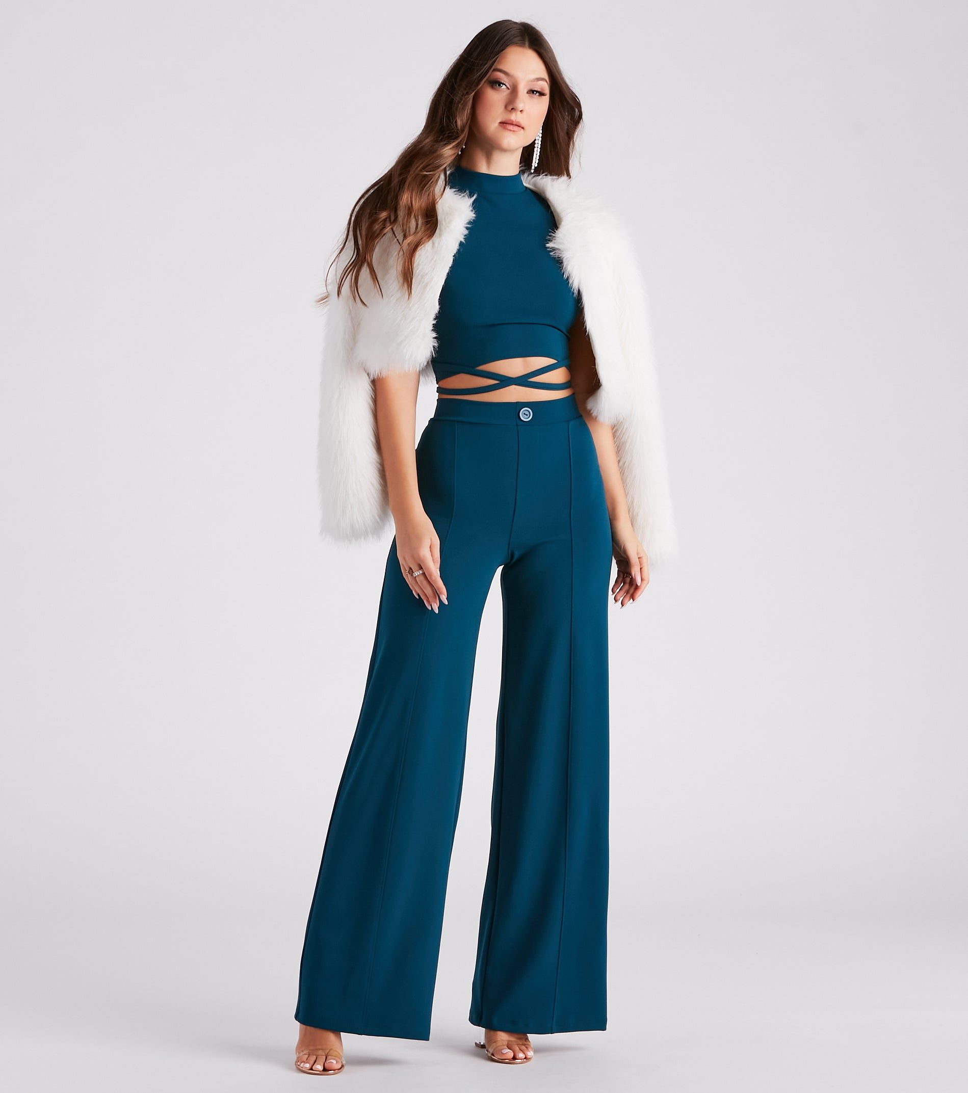 Wrap Around You Crepe Crop Top sold by Windsor product image thumbnail 3
