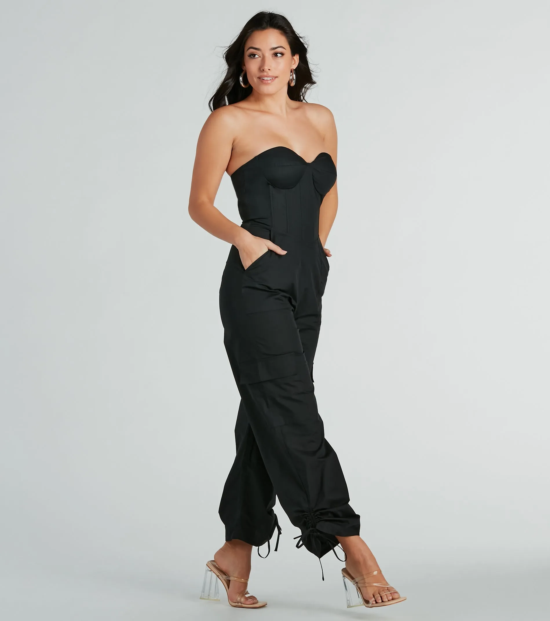 Weekend Fit Strapless Bustier Woven Jumpsuit sold by Windsor product image thumbnail 5