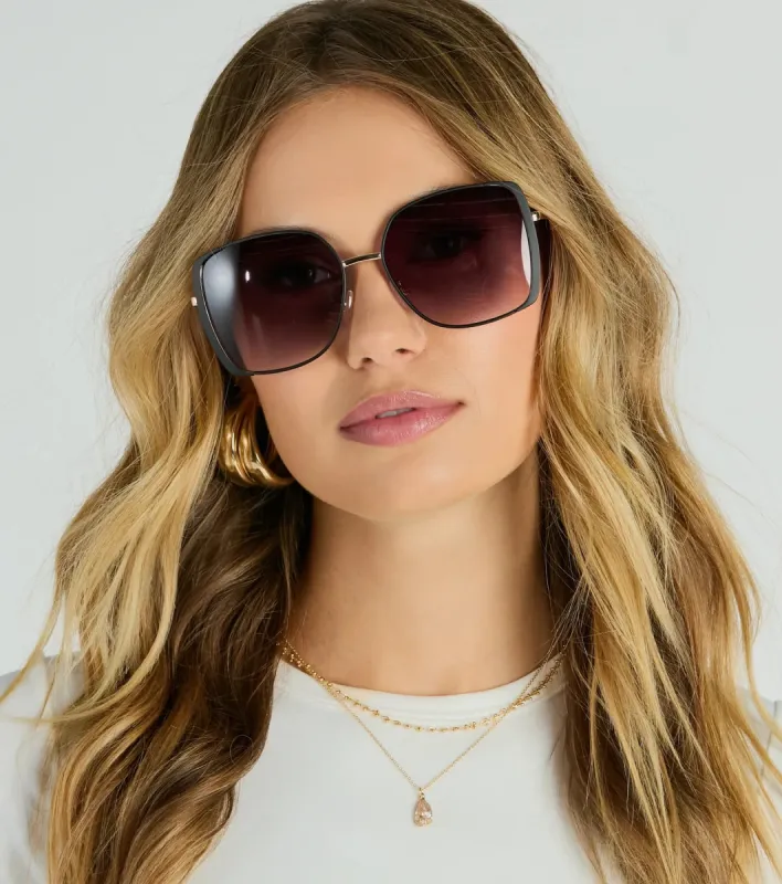 Bold Flair Oversized Square Sunglasses sold by Windsor