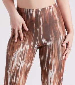 Eye-Catching Allure Printed Flare Pants sold by Windsor