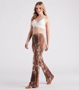 Eye-Catching Allure Printed Flare Pants sold by Windsor