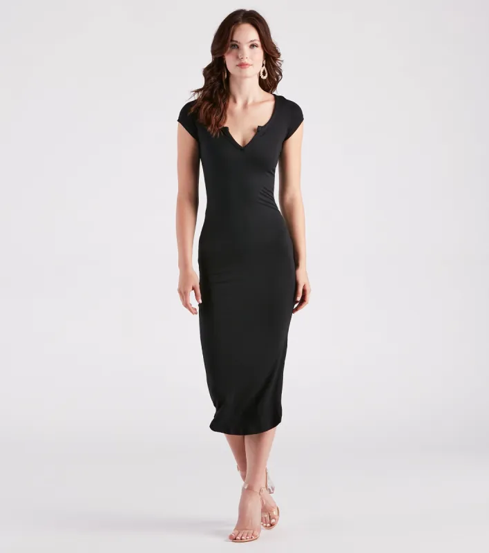 Iconic Basic Cap Sleeve Midi Dress sold by Windsor