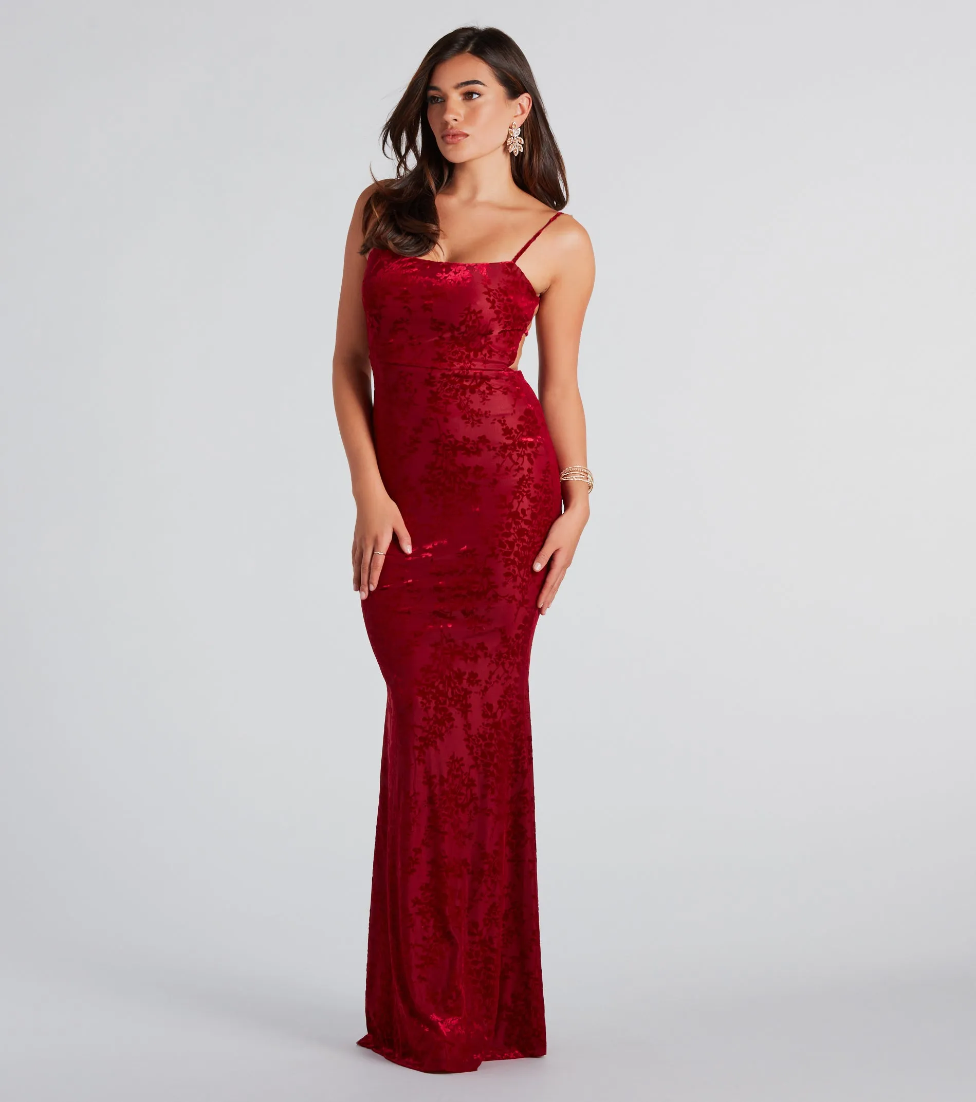 Daniela Velvet Open Back Mermaid Dress sold by Windsor product image thumbnail 4