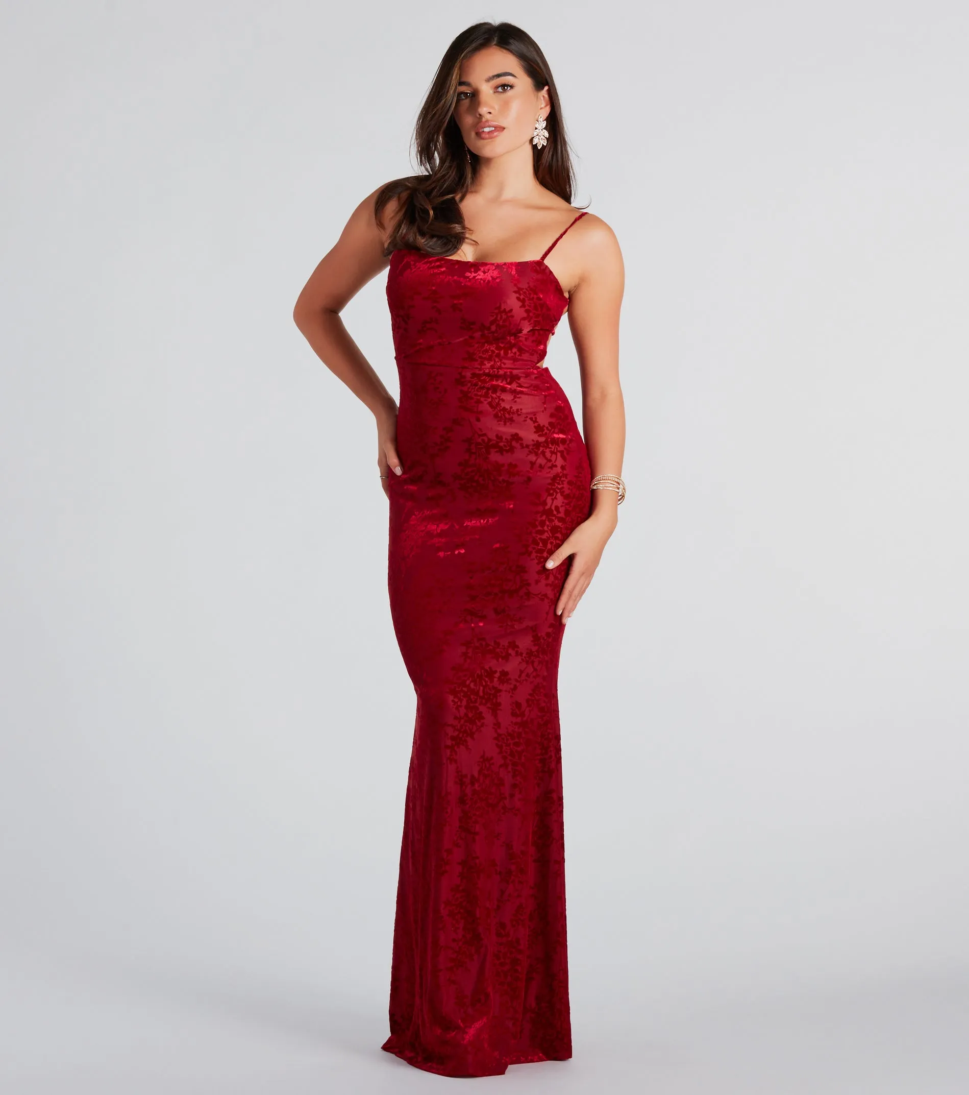 Daniela Velvet Open Back Mermaid Dress sold by Windsor product image thumbnail 2