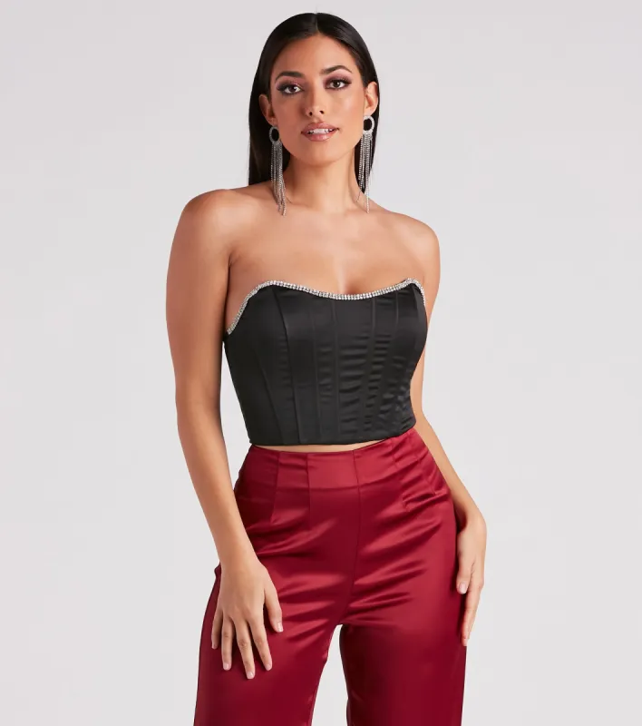 Cause For Rhinestone Trim Bustier sold by Windsor