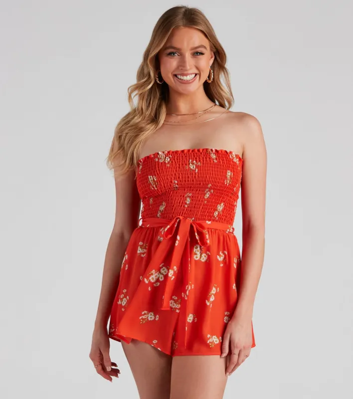 Sweet Summer Style Floral Romper sold by Windsor