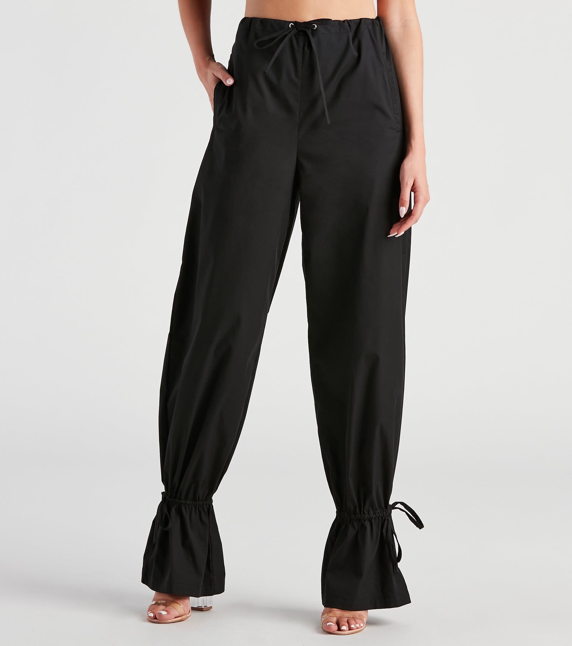 Sporty Sass Ankle Tie Twill Pants sold by Windsor product image thumbnail 2