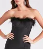 In My Sultry Era Marabou Feather Mini Dress sold by Windsor