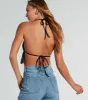 Rodeo Babe Rhinestone Fringe Halter Top sold by Windsor