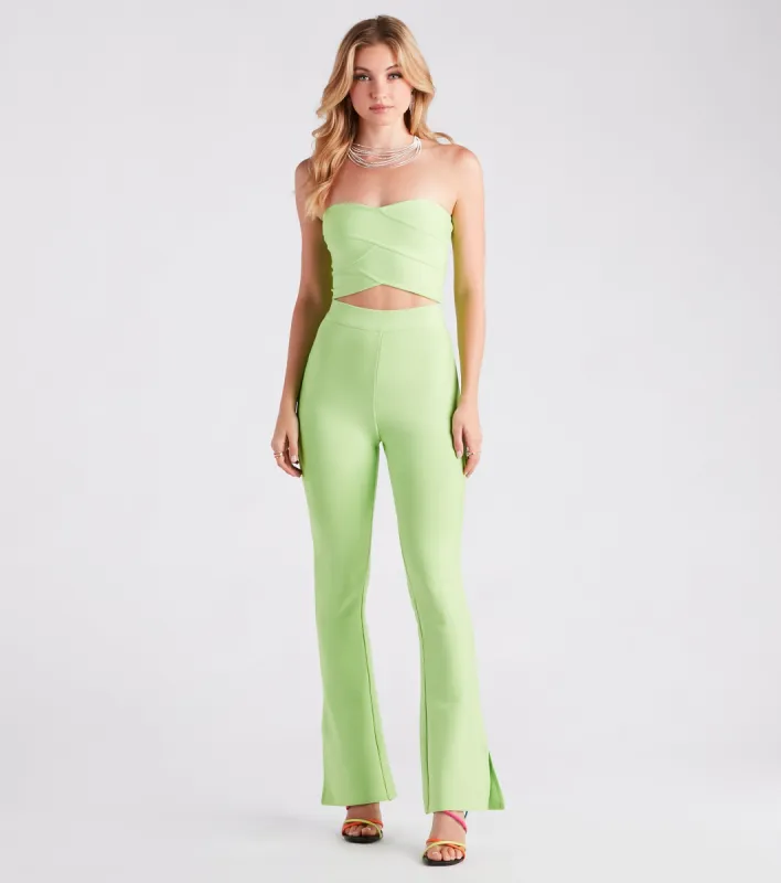 Look At Me Wow Bandage Flare Pants sold by Windsor