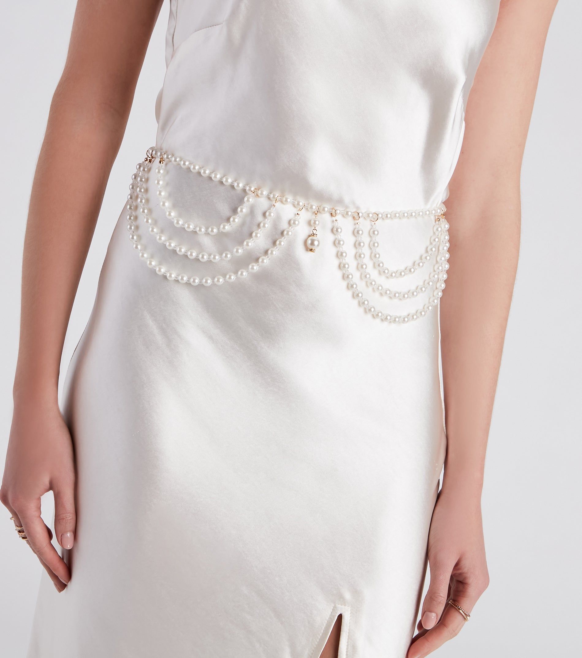 Layered In Glamour Pearl Chain Belt sold by Windsor product image thumbnail 2