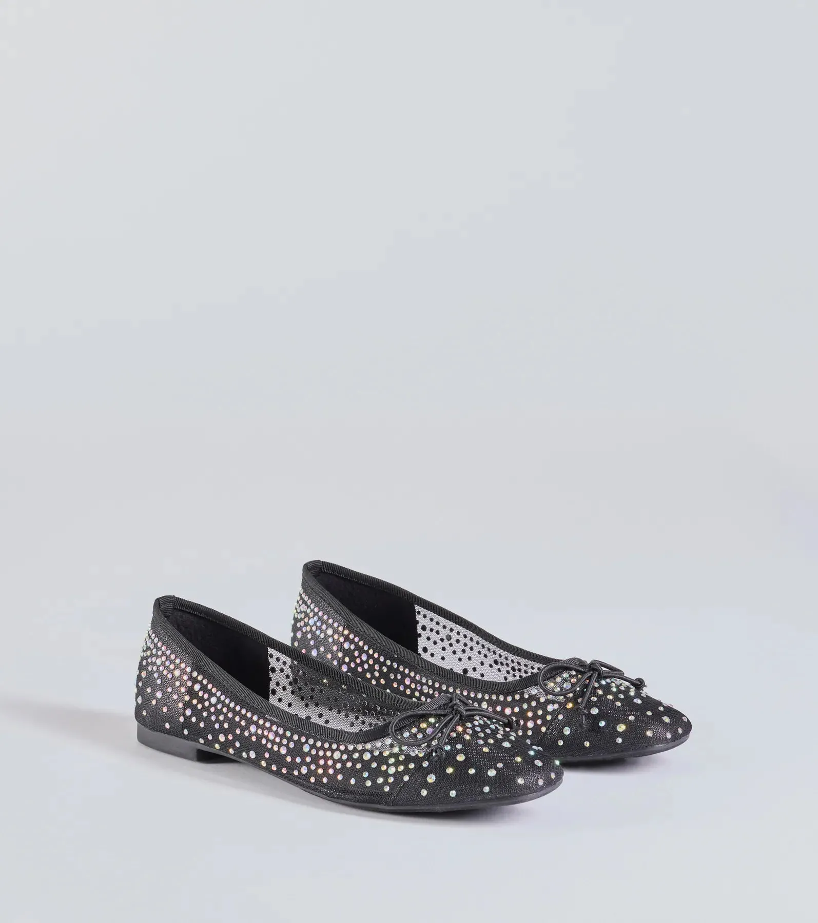 Chic Charm Rhinestone Bow Ballet Flats sold by Windsor
