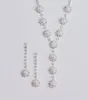 Truly Glam Rhinestone and Pearl Lariat Necklace Set sold by Windsor