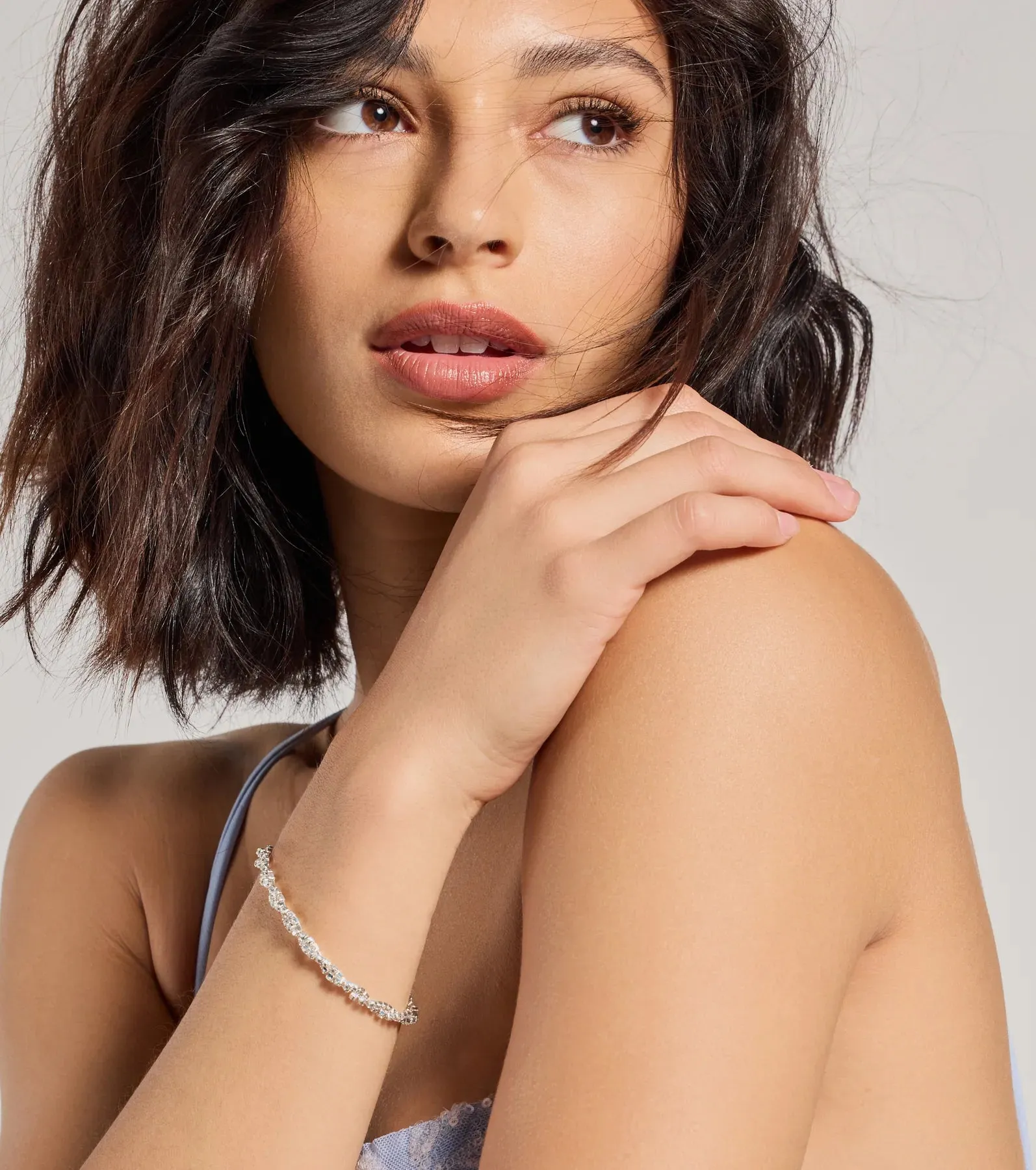 Elevated Chic Rhinestone Twist Bracelet sold by Windsor product image thumbnail 2