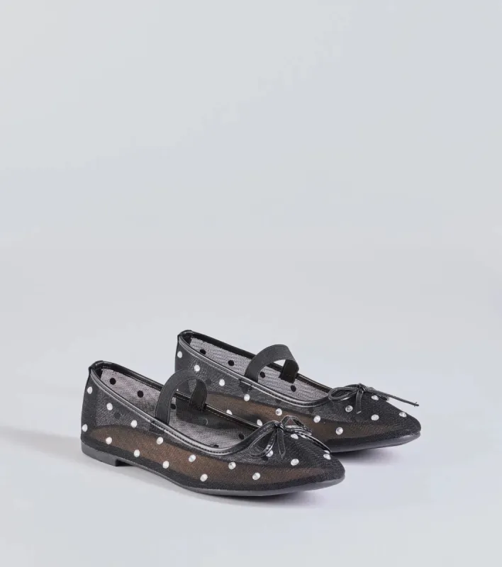 Sparkle And Shine Rhinestone Bow Ballet Flats sold by Windsor