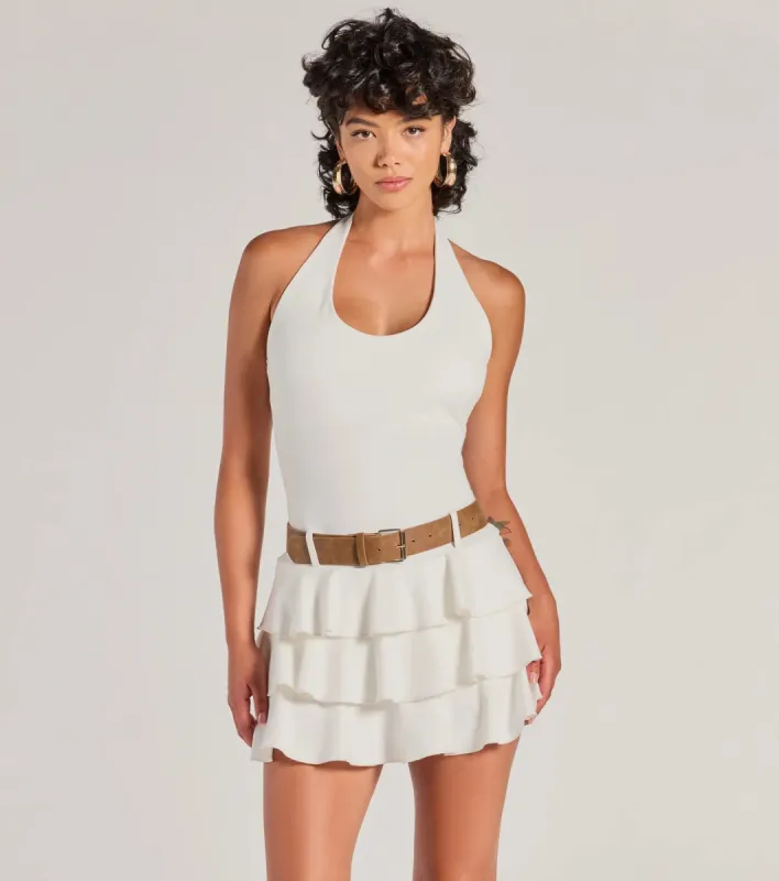 Trendy Slay Ruffled Drop Waist Romper sold by Windsor