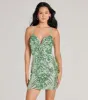 Let Me Glow Lace-Up Sequin Mini Dress sold by Windsor