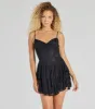 Adorable Muse Ruffled Lace Skater Dress sold by Windsor
