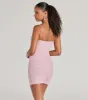 Sparkling Glow V-Neck Bodycon Glitter Mini Dress sold by Windsor