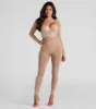 Iridescent Sparkle Rhinestone-Embellished Sheer Catsuit sold by Windsor