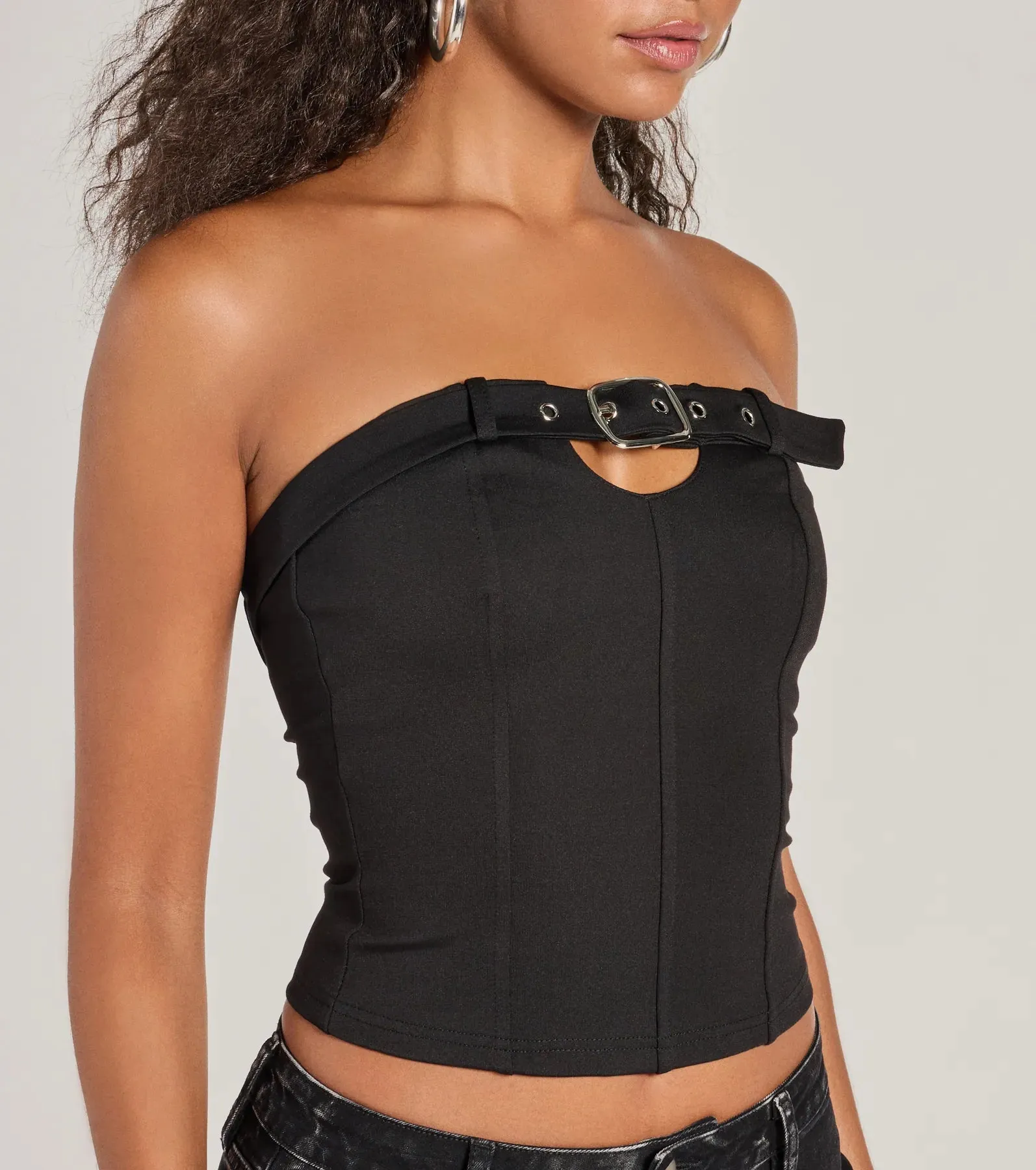 Trendy Edge Buckle Strap Tube Top sold by Windsor product image thumbnail 4