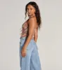 Adore You Floral Tapestry Lace Up Vest sold by Windsor
