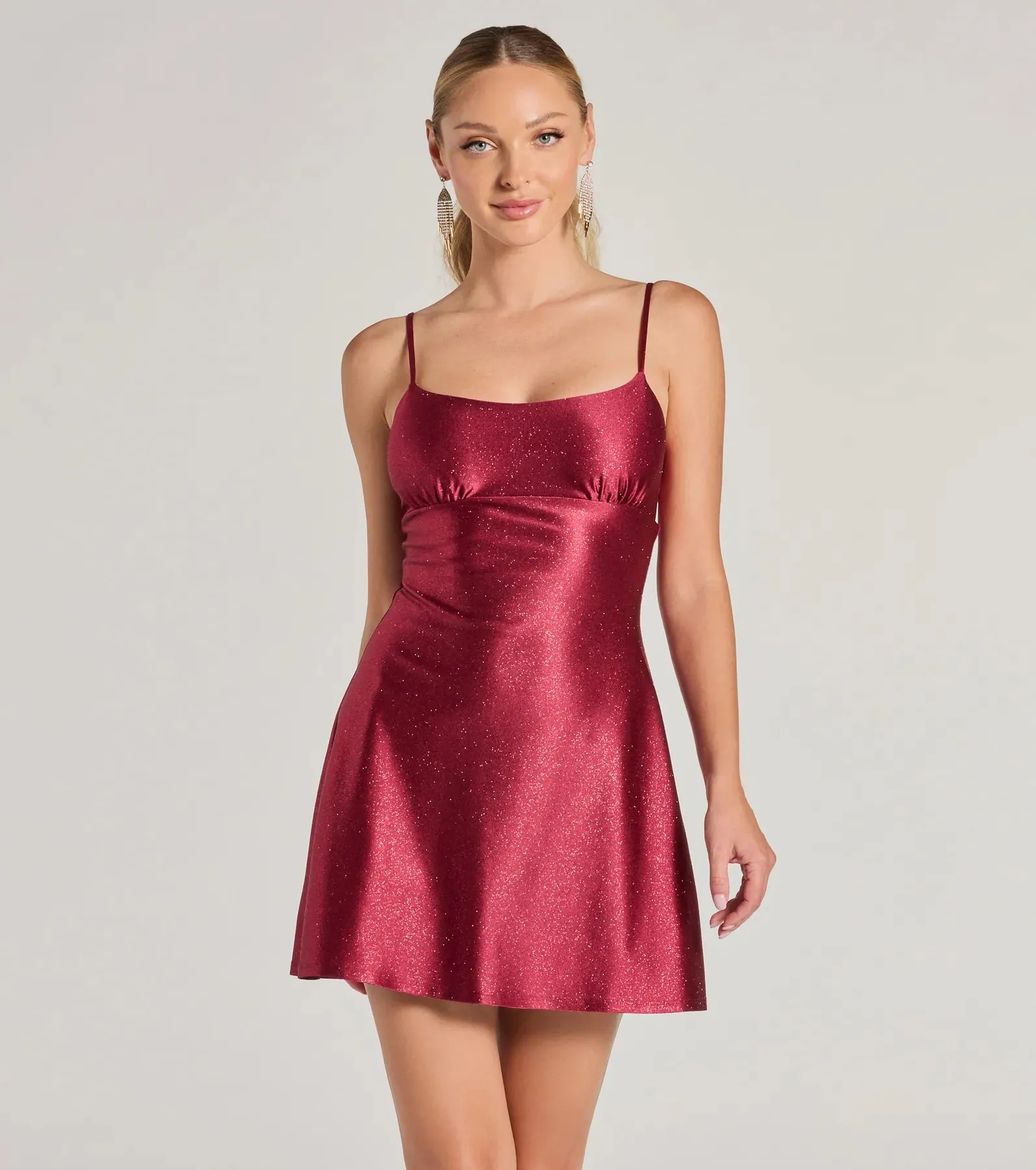 Glistening Beauty Glitter Satin Mini Dress sold by Windsor product image thumbnail 5