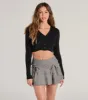 So Sweet Bow And Plaid Mini Skirt sold by Windsor
