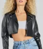 City Slicker Moto Crop Faux Leather Jacket sold by Windsor