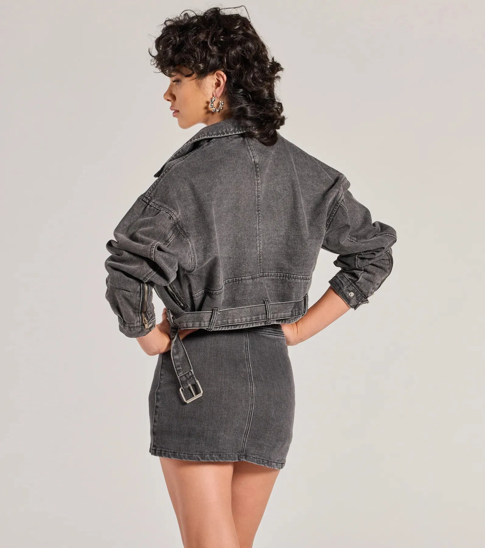 Add Some Edge Moto Denim Jacket sold by Windsor product image thumbnail 2