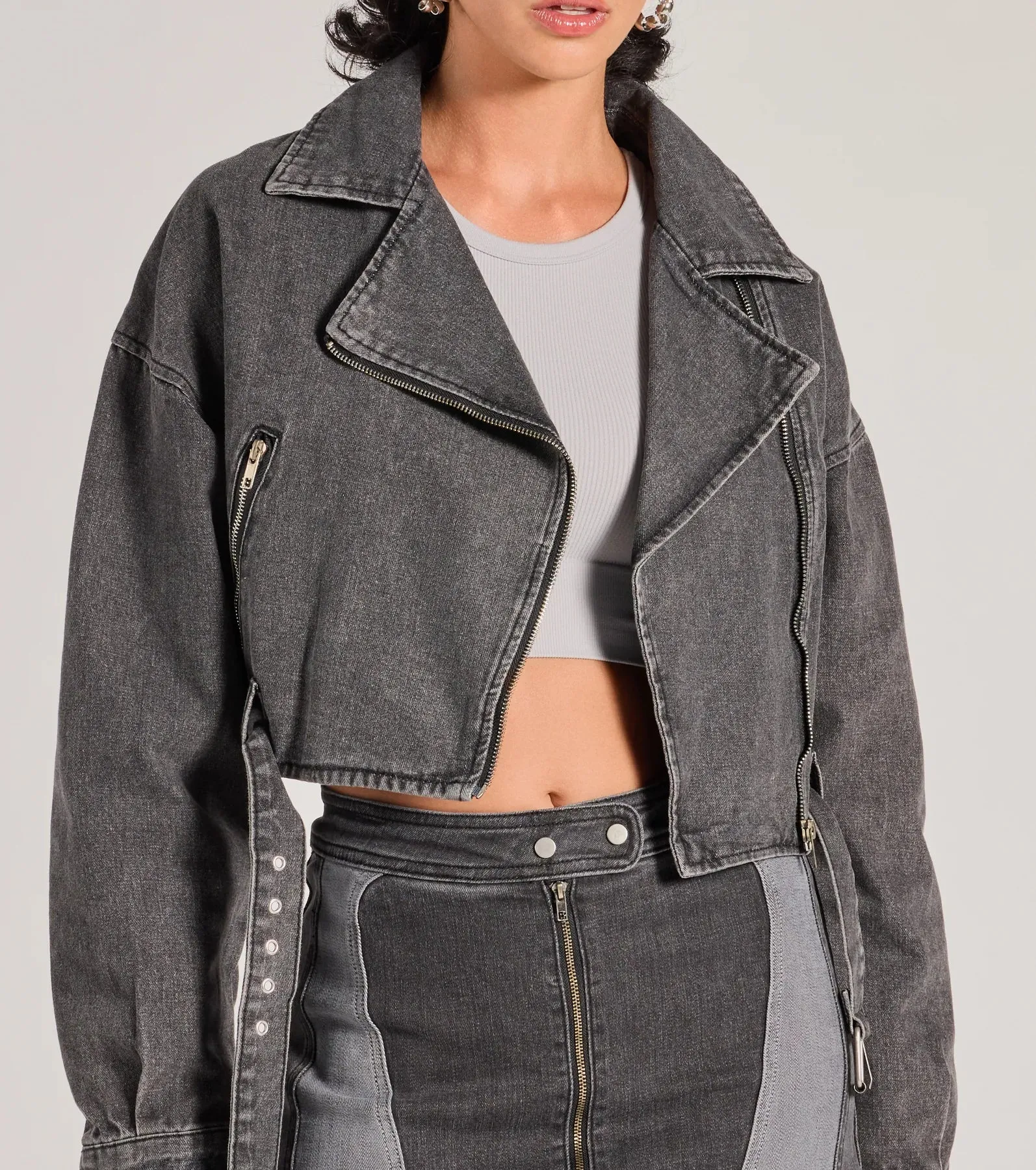 Add Some Edge Moto Denim Jacket sold by Windsor product image thumbnail 4