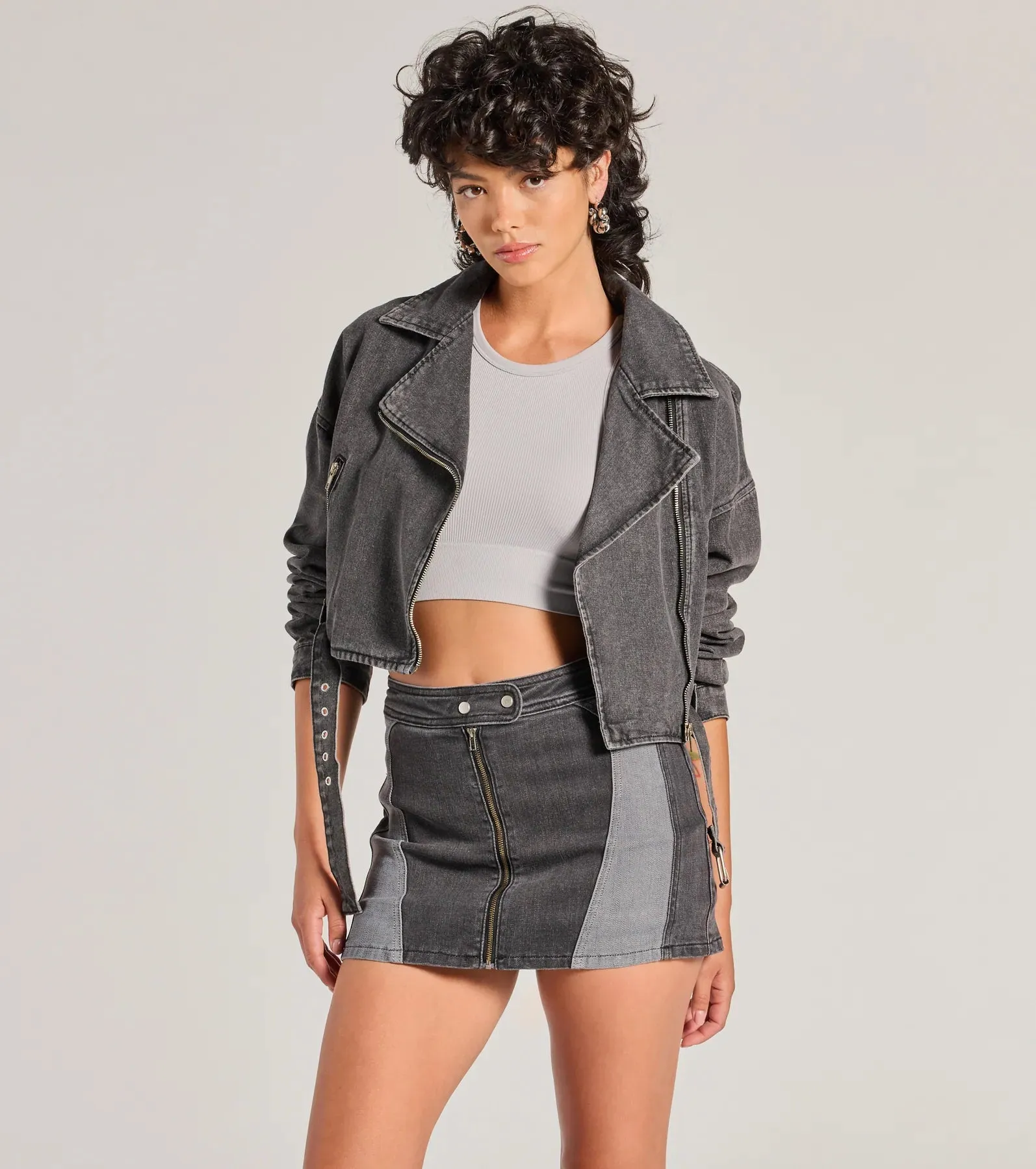 Add Some Edge Moto Denim Jacket sold by Windsor