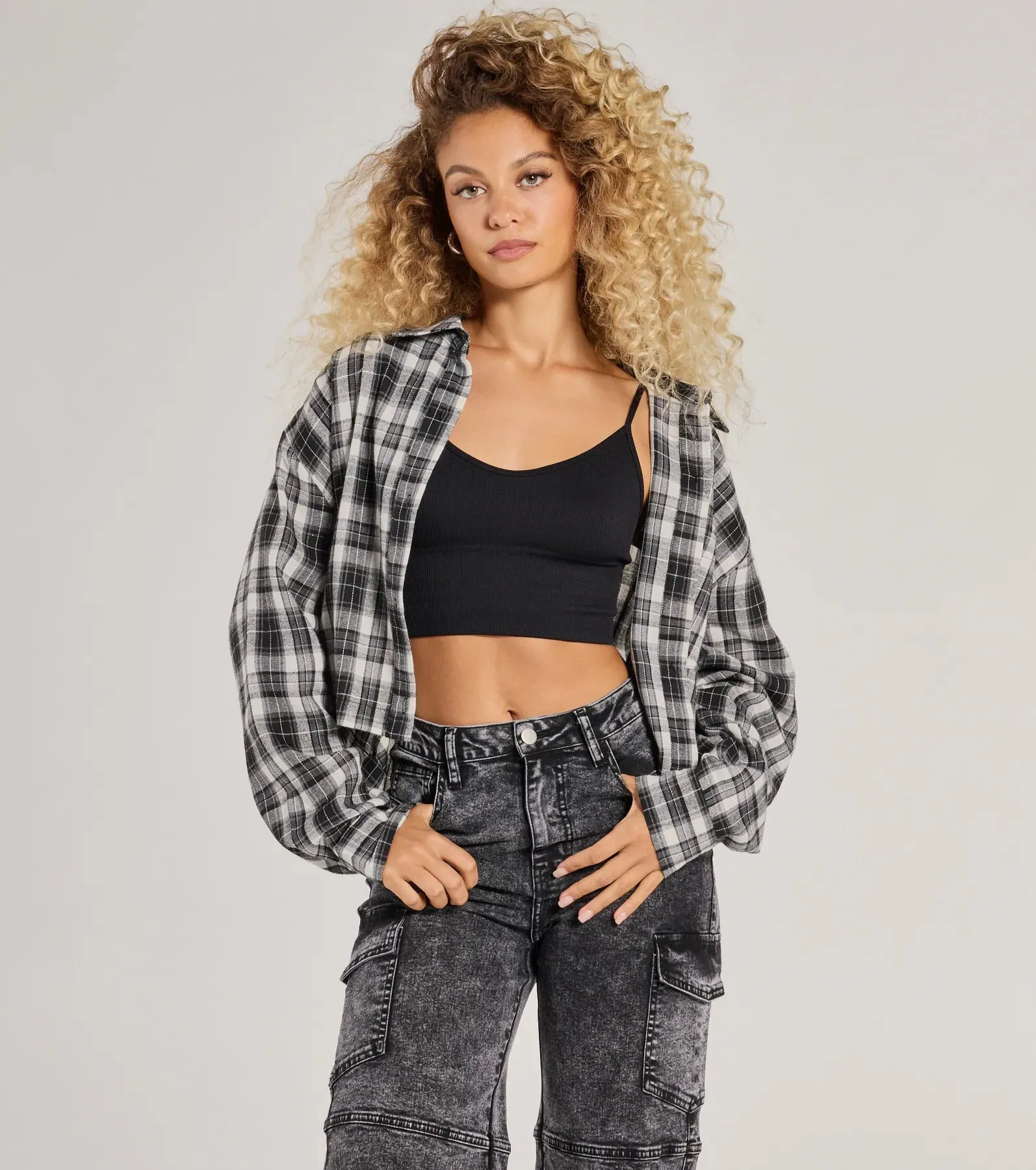 Casual Style Button-Down Plaid Flannel Top sold by Windsor