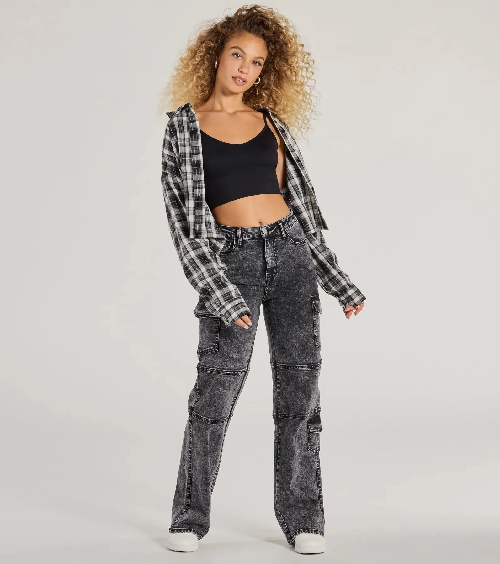 Casual Style Button-Down Plaid Flannel Top sold by Windsor product image thumbnail 3