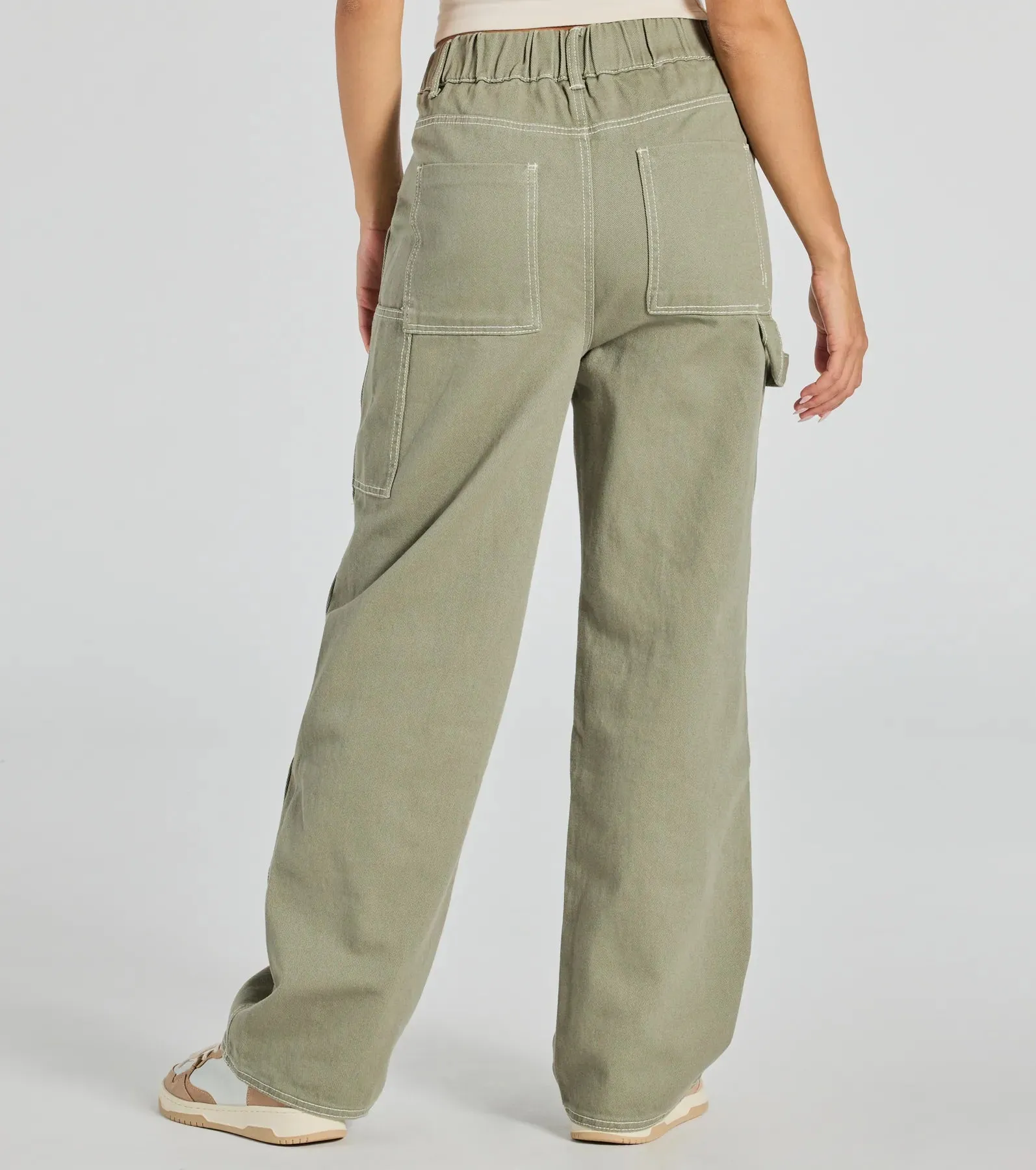 Effortlessly Casual Wide-Leg Twill Cargo Pants sold by Windsor product image thumbnail 2