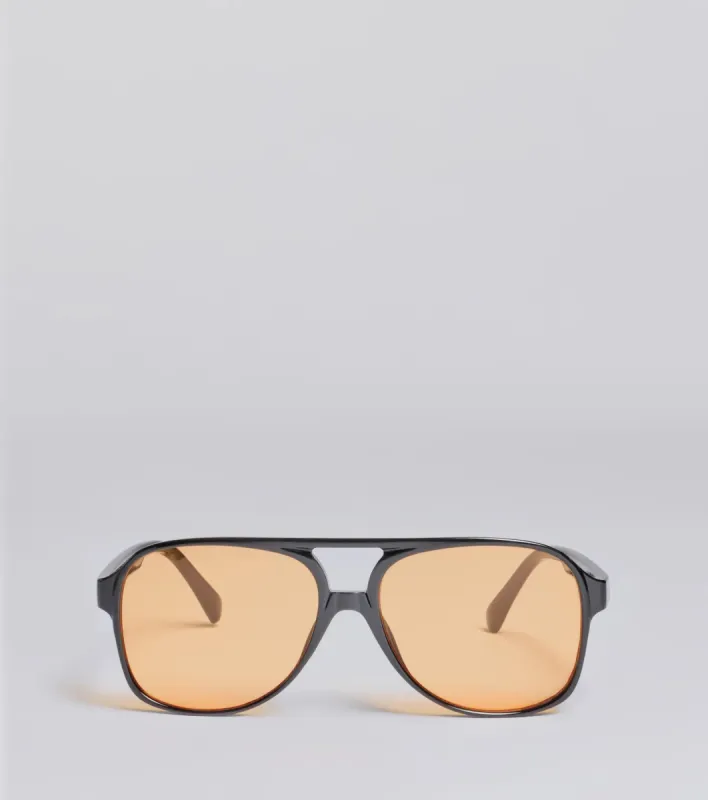 Retro Look Flat Aviator Sunglasses sold by Windsor
