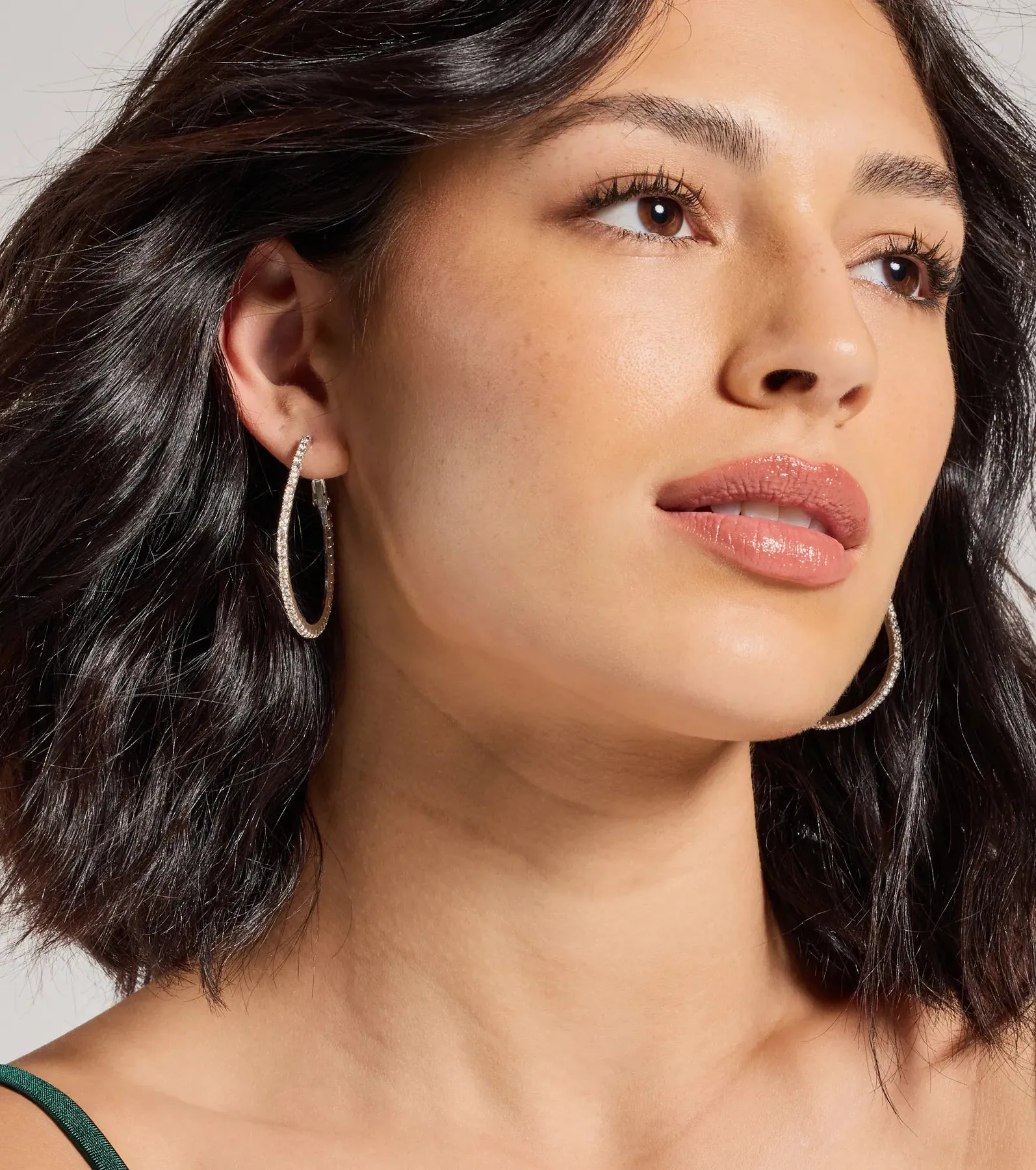 Dainty Rhinestone Teardrop Earrings sold by Windsor product image thumbnail 2