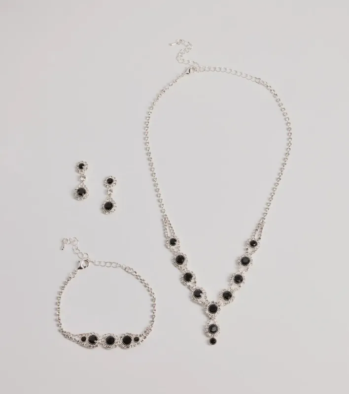Iconic Infatuation Lariat Rhinestone Jewelry Set sold by Windsor