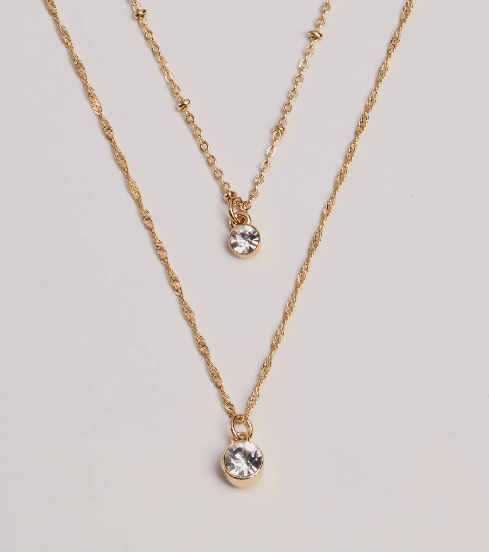 Timelessly Stylish Rhinestone Layered Necklace sold by Windsor product image thumbnail 2