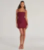 Glamorous Nights Crepe Ruched Mini Dress sold by Windsor
