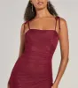 Glamorous Nights Crepe Ruched Mini Dress sold by Windsor