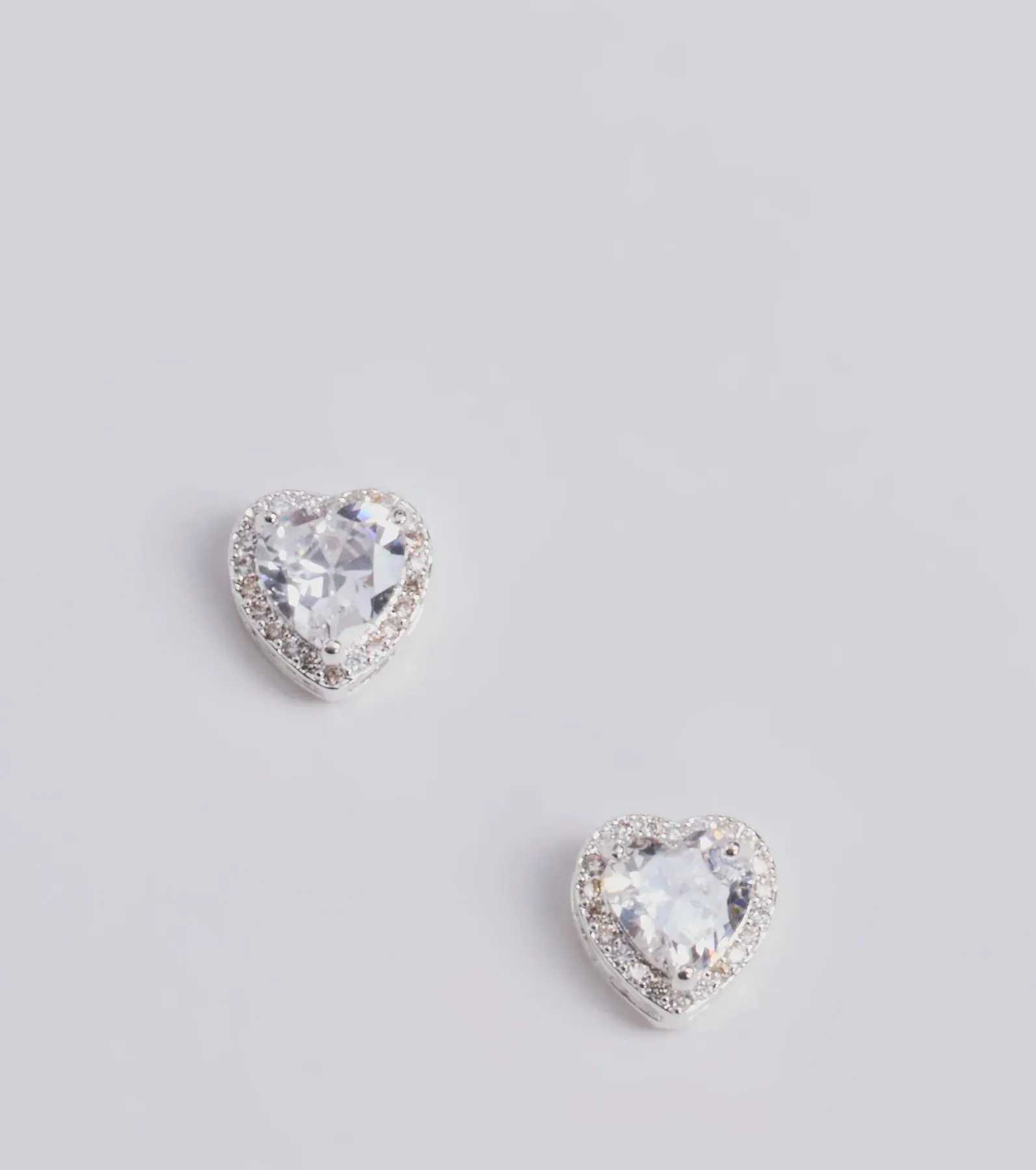 Dazzling Glam Rhinestone Heart Studs sold by Windsor