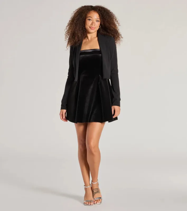 Essential Chic Crepe Cropped Blazer sold by Windsor