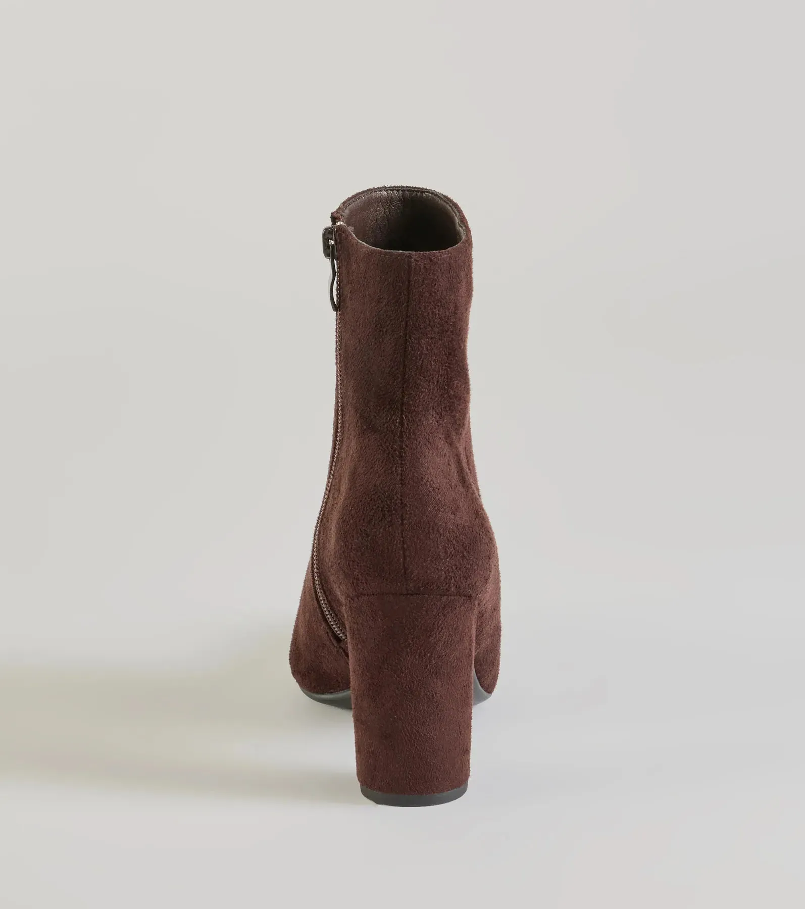Stylish Staple Faux Suede Block Heel Booties sold by Windsor product image thumbnail 4