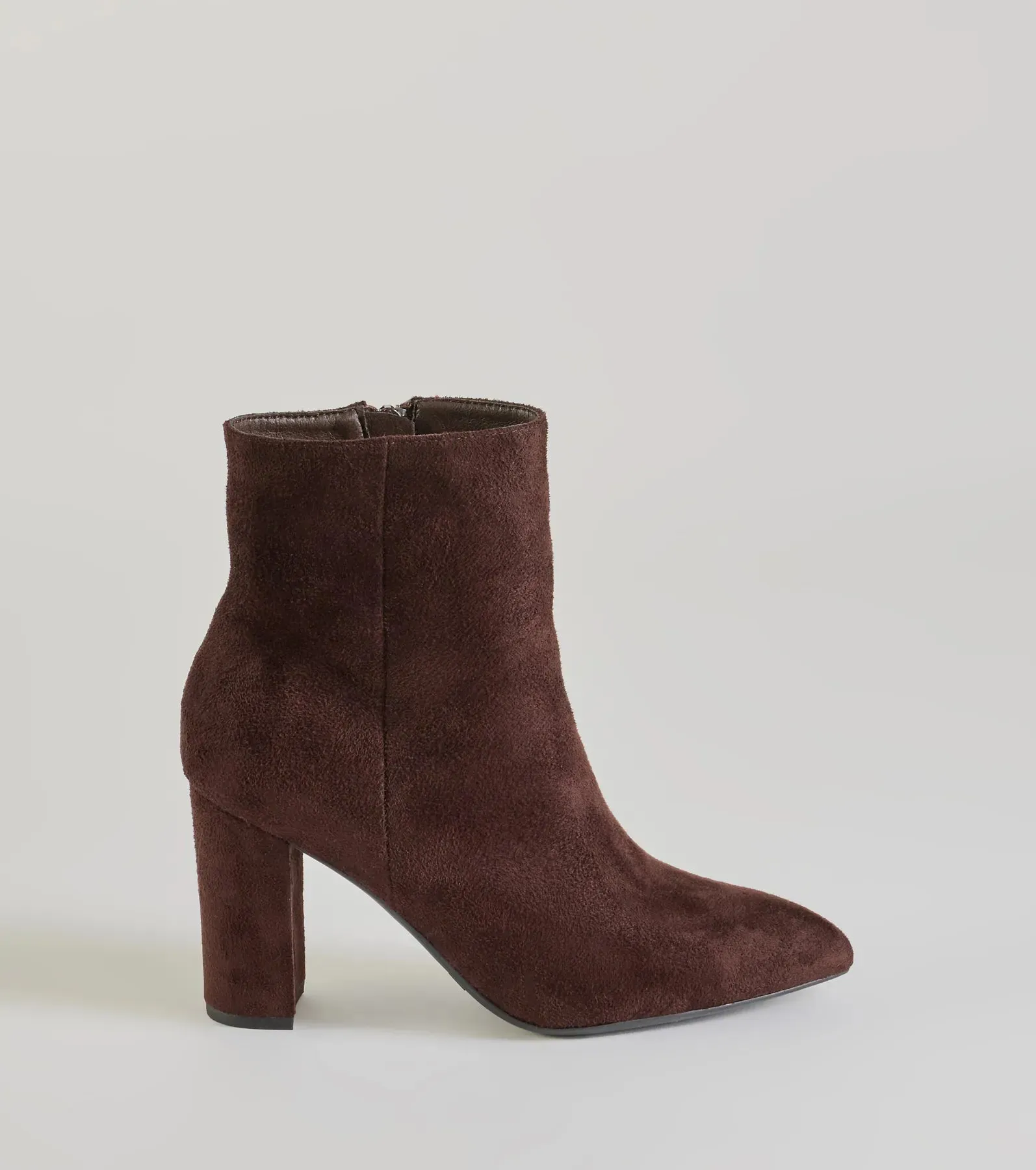 Stylish Staple Faux Suede Block Heel Booties sold by Windsor product image thumbnail 2