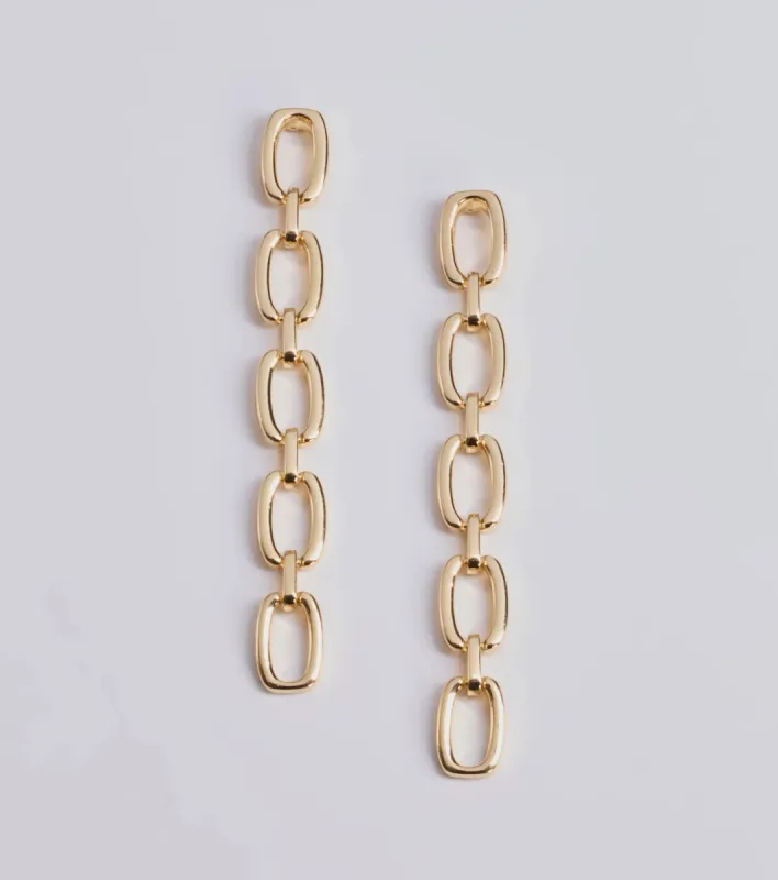 Sleek Accent Chain-Link Duster Earrings sold by Windsor