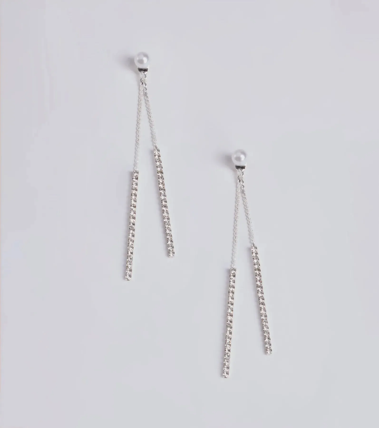 So Luxe Pearl And Rhinestone Dainty Duster Earrings sold by Windsor