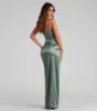 Mayra Formal Satin Slit Long Dress sold by Windsor