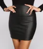 Edgy-Chic Faux Leather Mini Skirt sold by Windsor